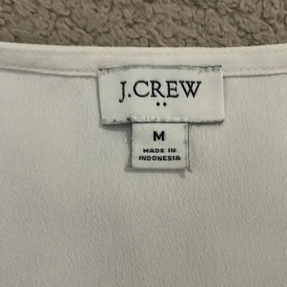J. Crew sleeveless white top with draping neck. - Picture 3 of 3